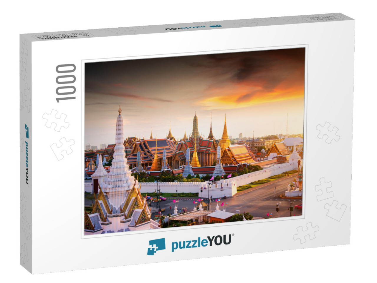 Grand Palace At Twilight in Bangkok, Thailand... Jigsaw Puzzle with 1000 pieces