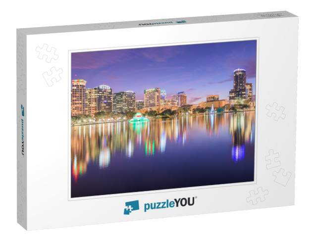 Orlando, Florida, USA Downtown City Skyline from Eola Park... Jigsaw Puzzle