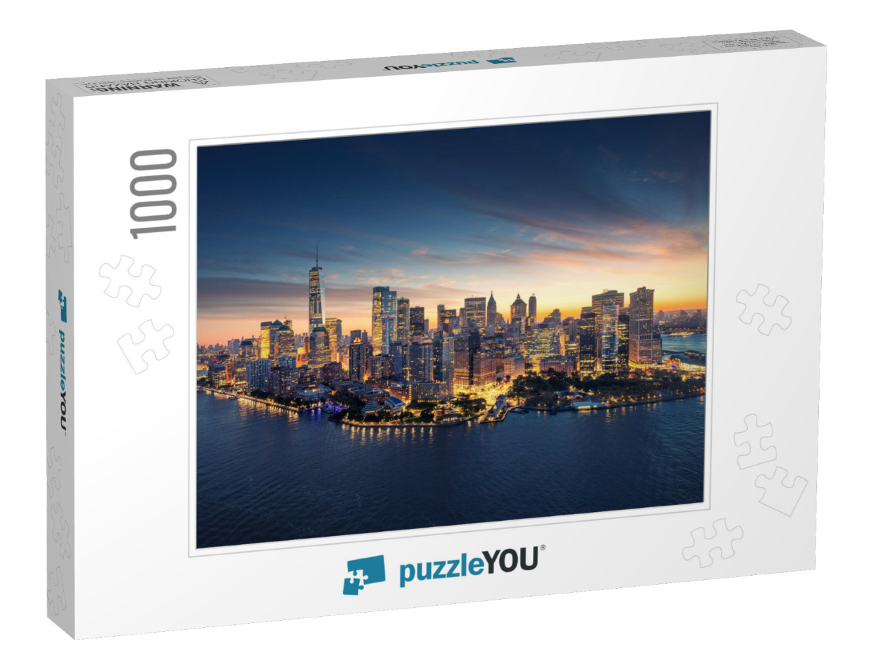 New York City Panorama Skyline At Sunrise. Manhattan Offi... Jigsaw Puzzle with 1000 pieces