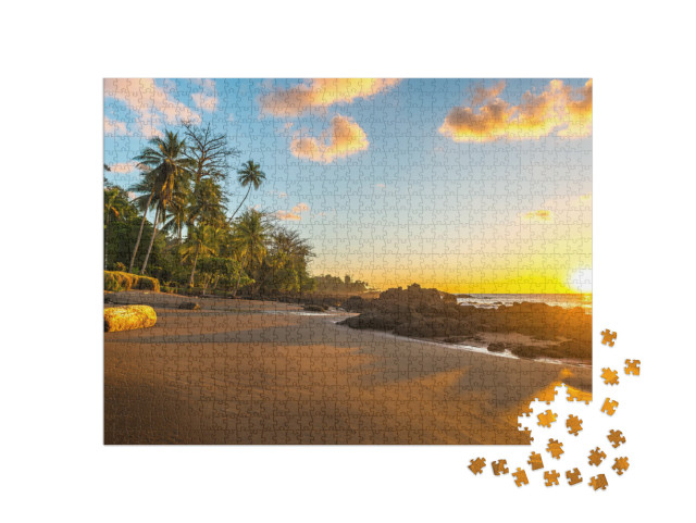 Tropical Sunset Along the Pacific Coast of Costa Rica wit... Jigsaw Puzzle with 1000 pieces