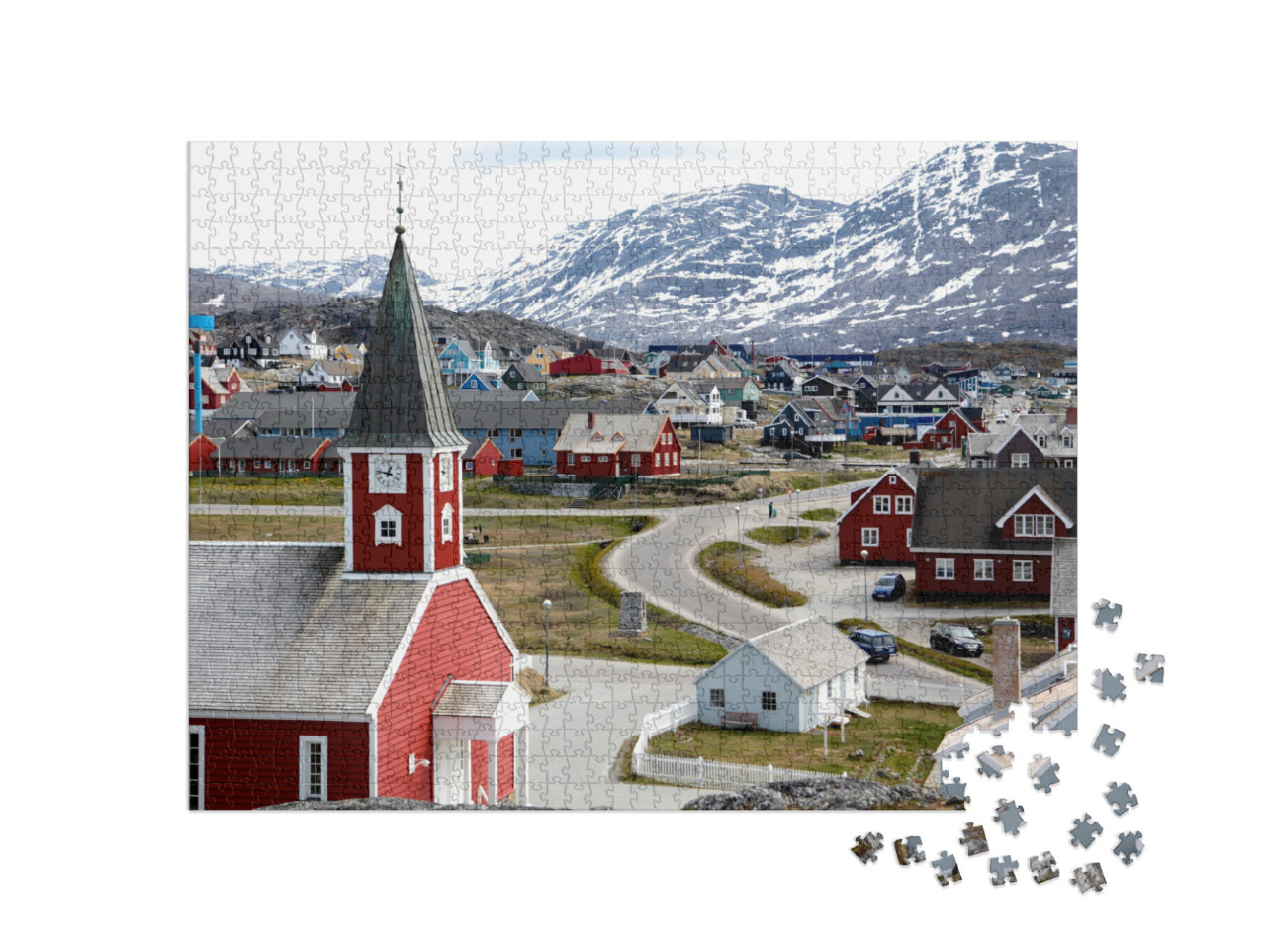 The Cathedral in Nuuk - Capital of Greenland... Jigsaw Puzzle with 1000 pieces