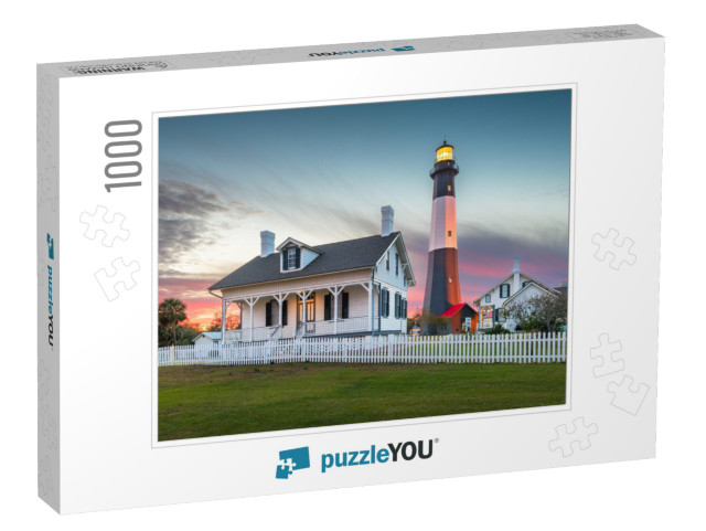 Tybee Island, Georgia, USA At the Lighthouse At Dusk... Jigsaw Puzzle with 1000 pieces