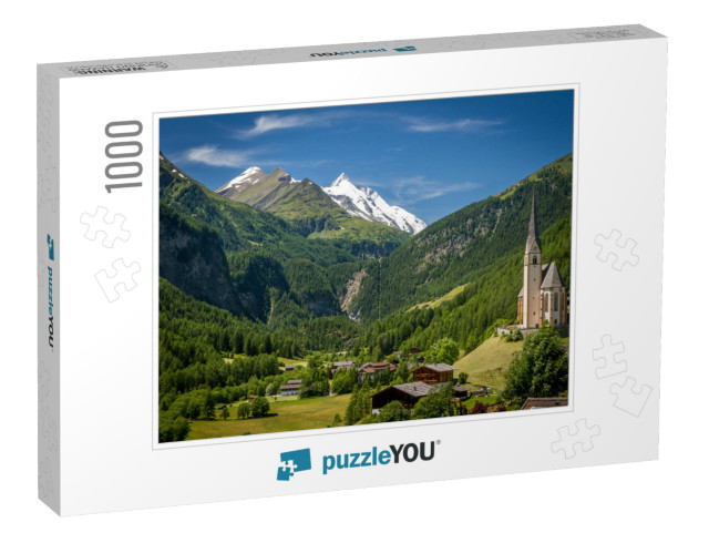 The Valley of Grossglockner Mountains in Austria. Heilige... Jigsaw Puzzle with 1000 pieces