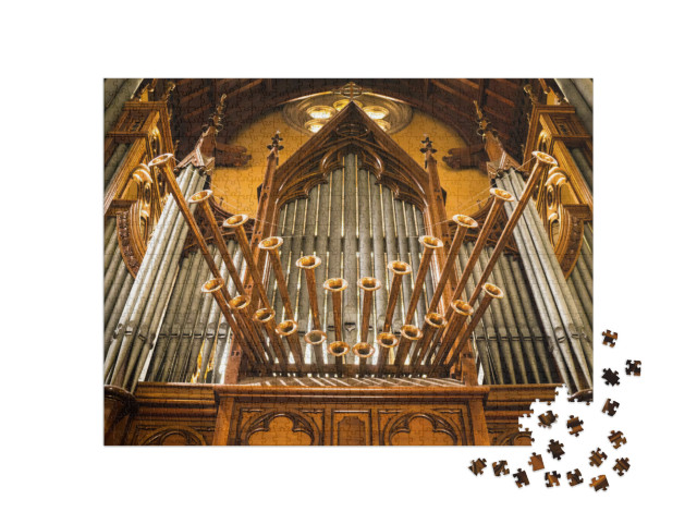 Bic Organ in Church... Jigsaw Puzzle with 1000 pieces