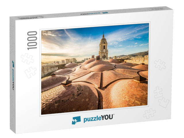 Nice Sunset on the Roof of Malaga Cathedral Malaga Spain... Jigsaw Puzzle with 1000 pieces