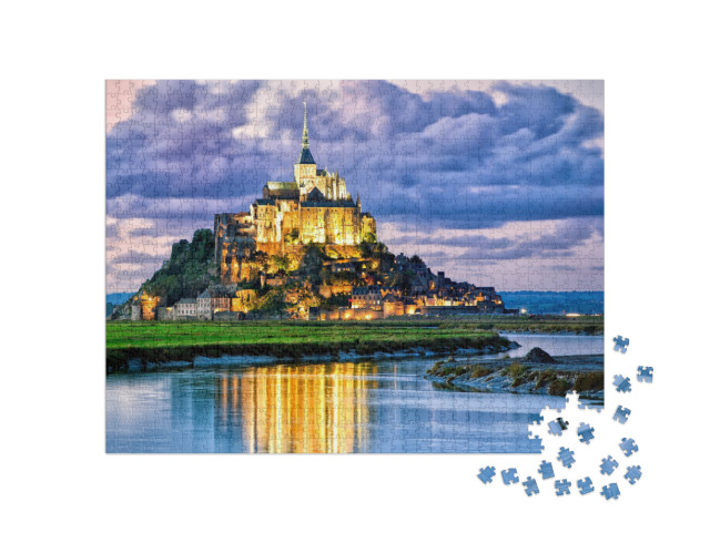 Mont Saint Michel, France... Jigsaw Puzzle with 1000 pieces