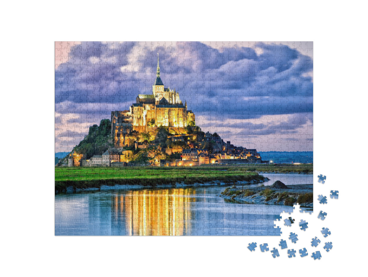 Mont Saint Michel, France... Jigsaw Puzzle with 1000 pieces