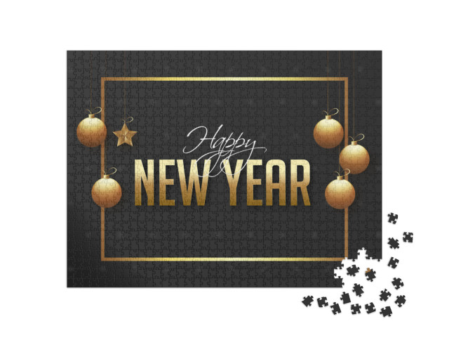 Happy New Year Poster or Banner Design for Celebration... Jigsaw Puzzle with 1000 pieces