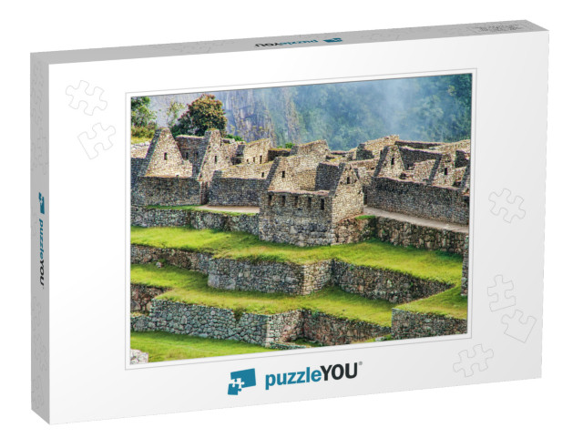 Close View of the Ruins At Machu Picchu Citadel in Peru... Jigsaw Puzzle