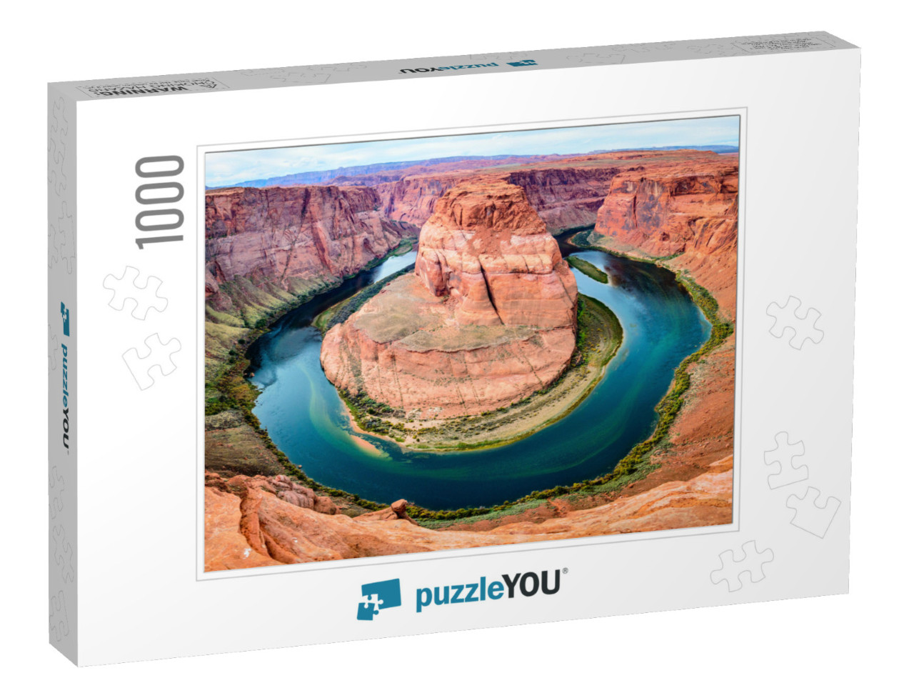 Horseshoe Bend Panorama At Noon. Grand Canyon, Page Arizo... Jigsaw Puzzle with 1000 pieces