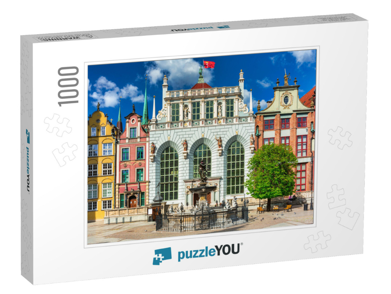 Beautiful Architecture of the Old Town in Gdansk with Art... Jigsaw Puzzle with 1000 pieces