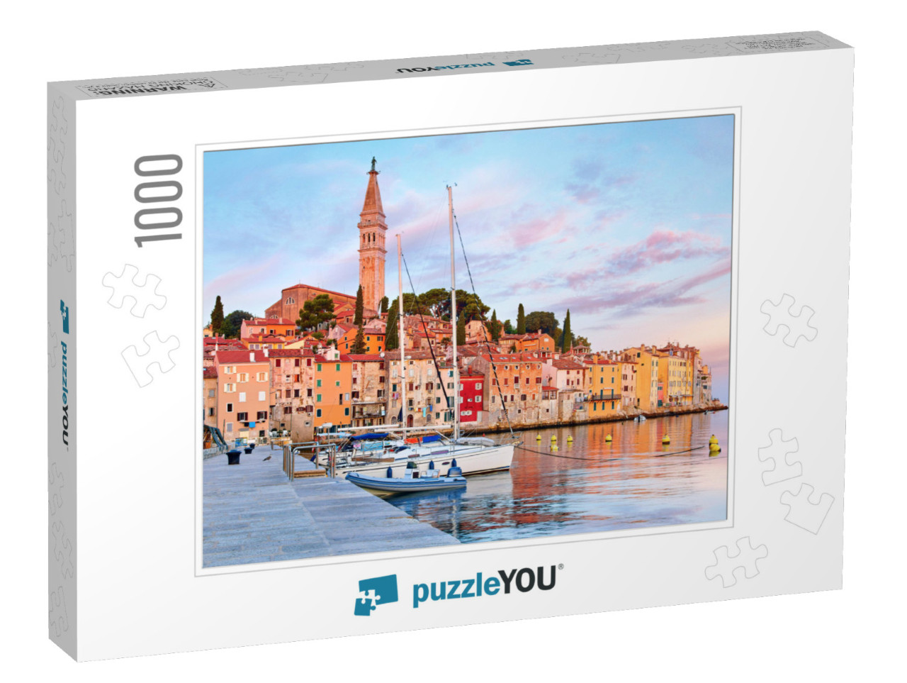 Rovinj, Istria, Croatia. Antique Medieval Houses & Tower... Jigsaw Puzzle with 1000 pieces