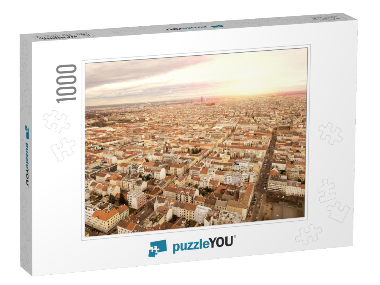 Bird View of the City of Vienna At Sunset... Jigsaw Puzzle with 1000 pieces