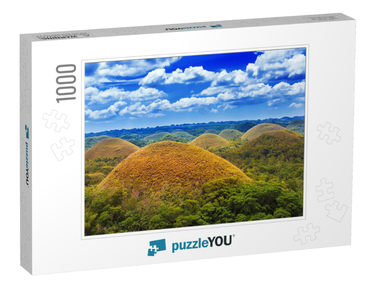 Amazingly Shaped Chocolate Hills on Sunny Day on Bohol Is... Jigsaw Puzzle with 1000 pieces