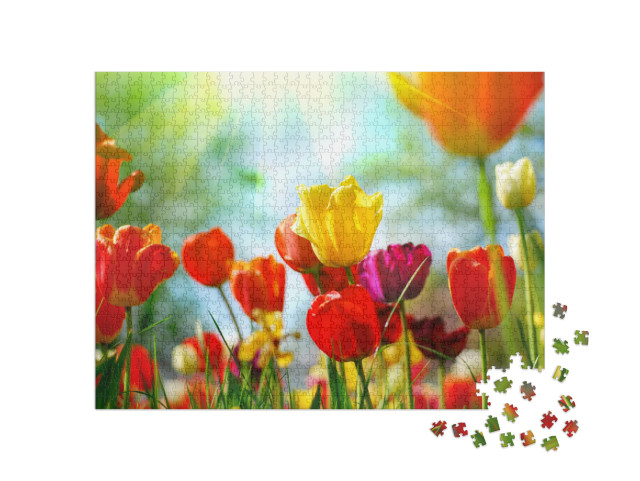 Beautiful Spring Flowers... Jigsaw Puzzle with 1000 pieces