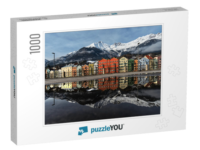 Water Reflection of the Distinctive Colored House Fronts... Jigsaw Puzzle with 1000 pieces