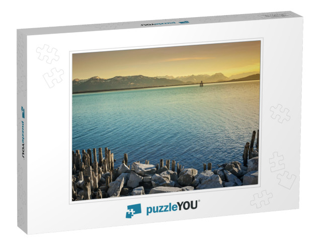 An Image of the Alps by Night At Lake Constance... Jigsaw Puzzle