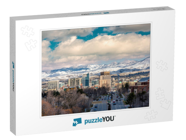 Winter Day in Boise Idaho with Capital & Snow in the Foot... Jigsaw Puzzle