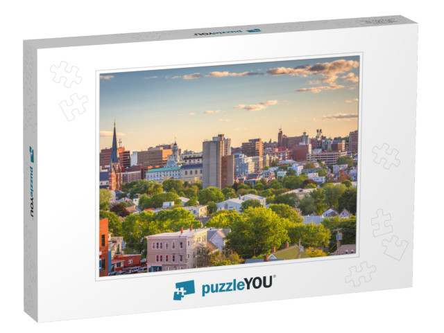 Portland, Maine, USA Downtown City Skyline At Dusk... Jigsaw Puzzle