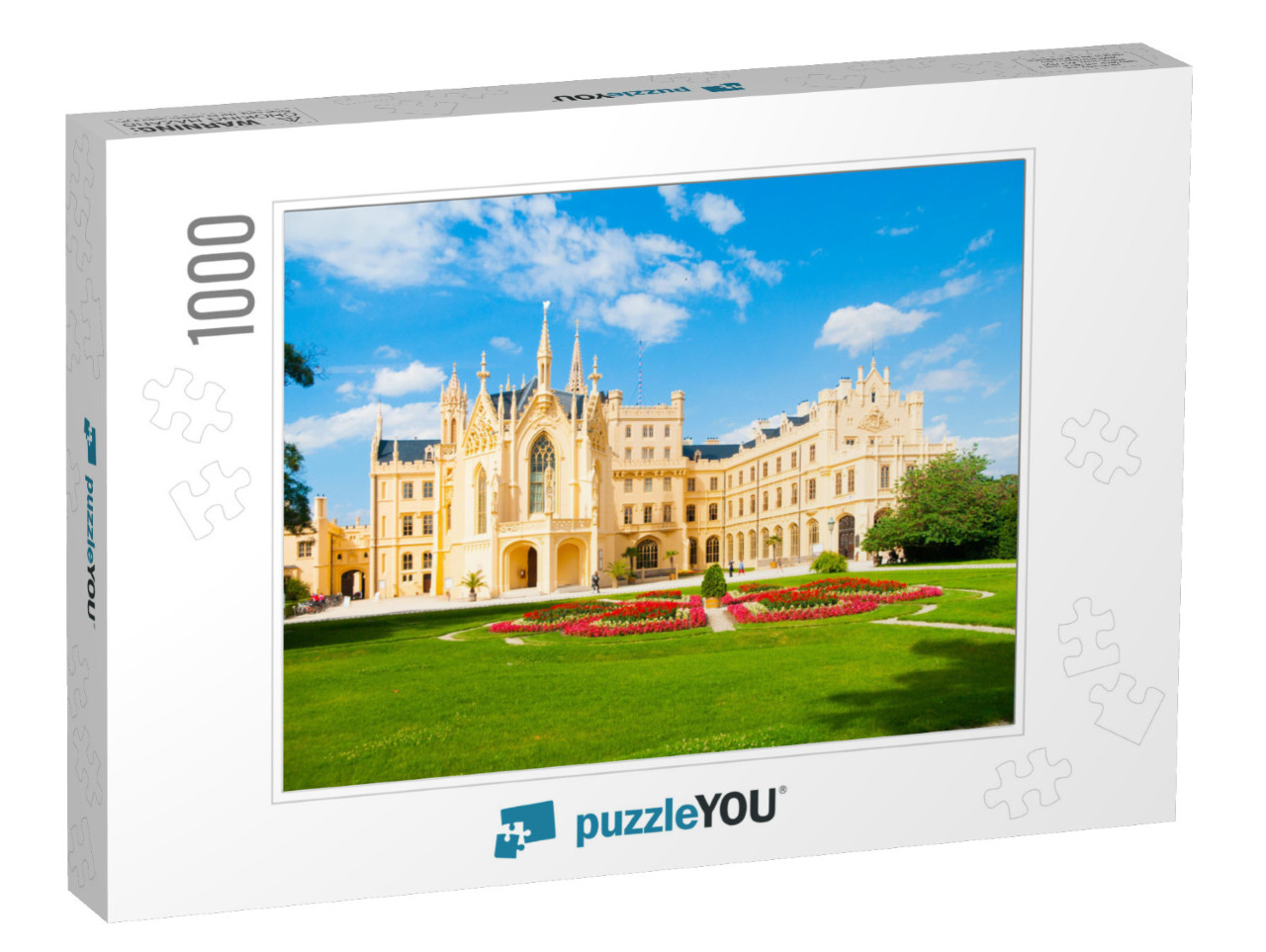 Lednice Chateau on Sunny Summer Day, Moravia, Czech Repub... Jigsaw Puzzle with 1000 pieces