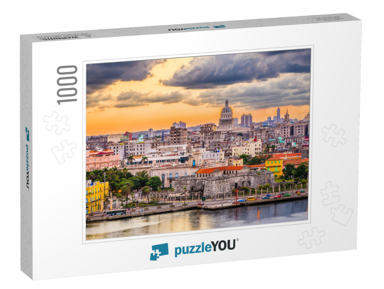 Havana, Cuba Downtown Skyline At Dusk... Jigsaw Puzzle with 1000 pieces