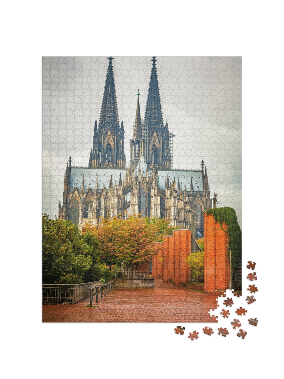 View on Cologne Cathedral At Rainy Day, Germany... Jigsaw Puzzle with 1000 pieces