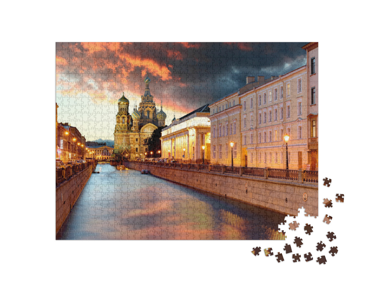 Russia, St. Petersburg - Church Savior on Spilled Blood... Jigsaw Puzzle with 1000 pieces