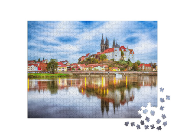 Awesome View on Albrechtsburg Castle & Cathedral on the R... Jigsaw Puzzle with 1000 pieces