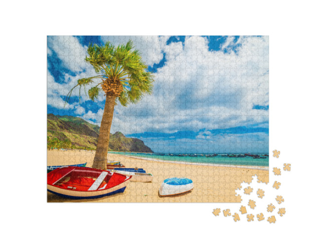 Las Teresitas Beach in Tenerife, Canary Islands, Spain... Jigsaw Puzzle with 1000 pieces