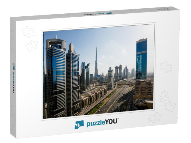 Dubai Skyline. Skyscrapers, Downtown Views. Burj Khalifa... Jigsaw Puzzle