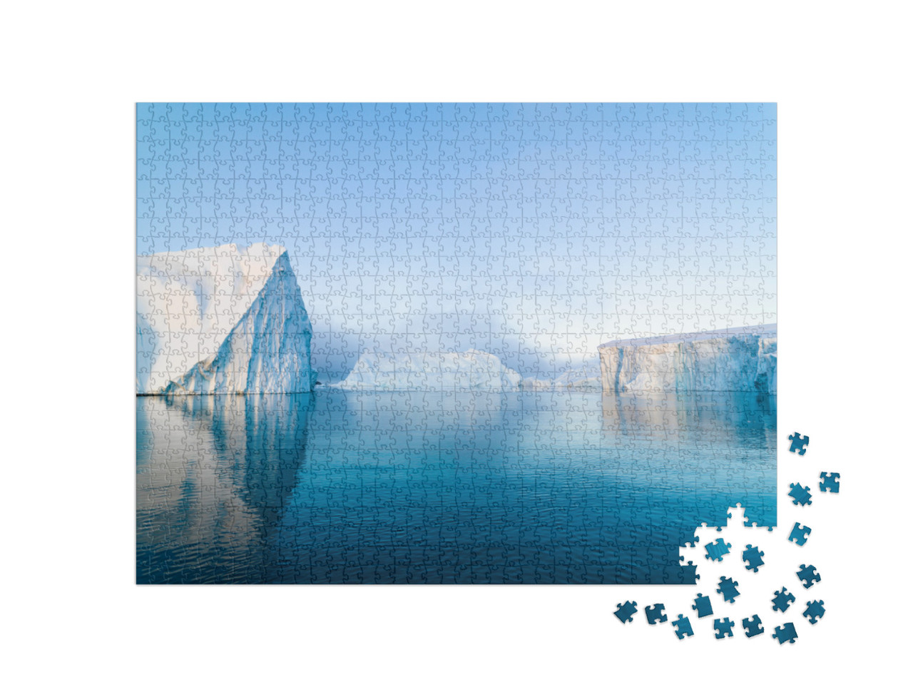 Arctic Icebergs on Arctic Ocean in Greenland... Jigsaw Puzzle with 1000 pieces