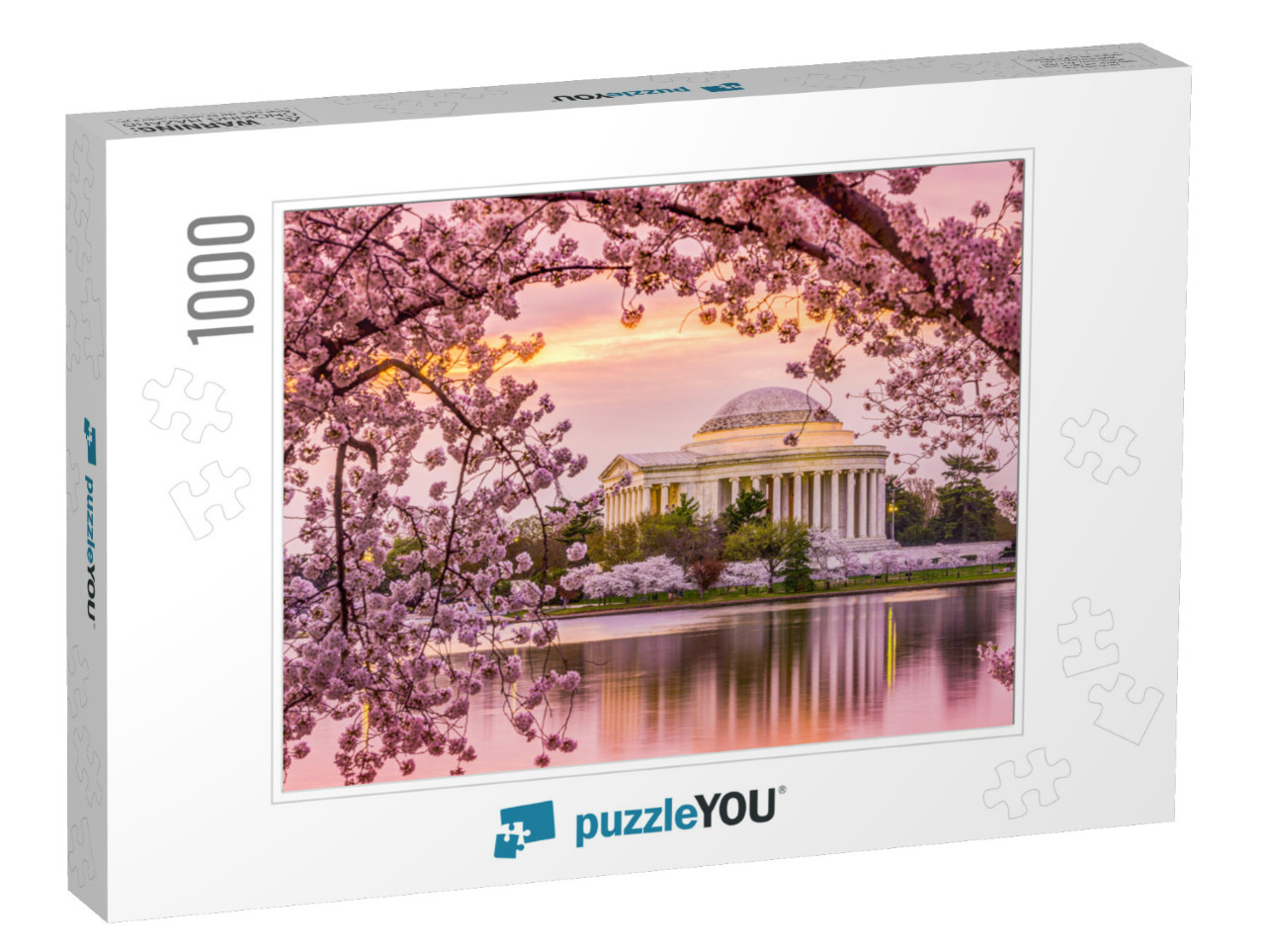 Washington, Dc At the Tidal Basin & Jefferson Memorial Du... Jigsaw Puzzle with 1000 pieces