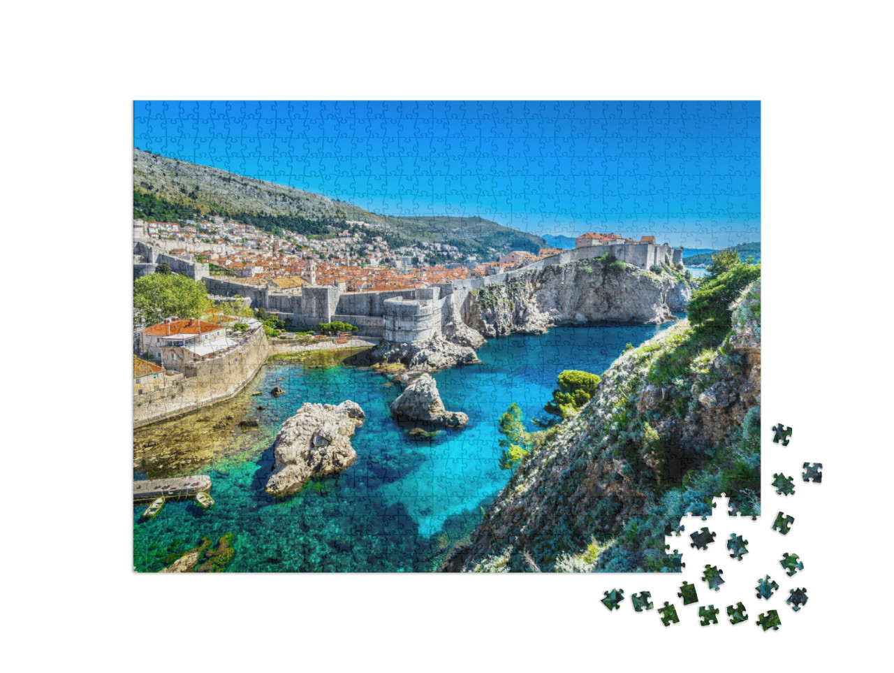 Aerial Panoramic View At Famous European Travel Destinati... Jigsaw Puzzle with 1000 pieces