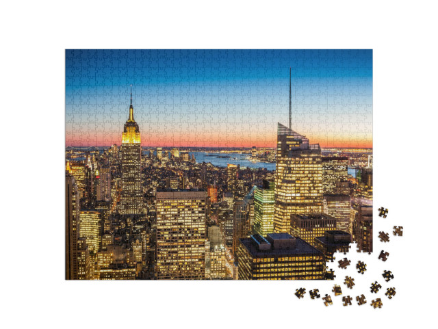 Aerial View of New York City in the Usa... Jigsaw Puzzle with 1000 pieces