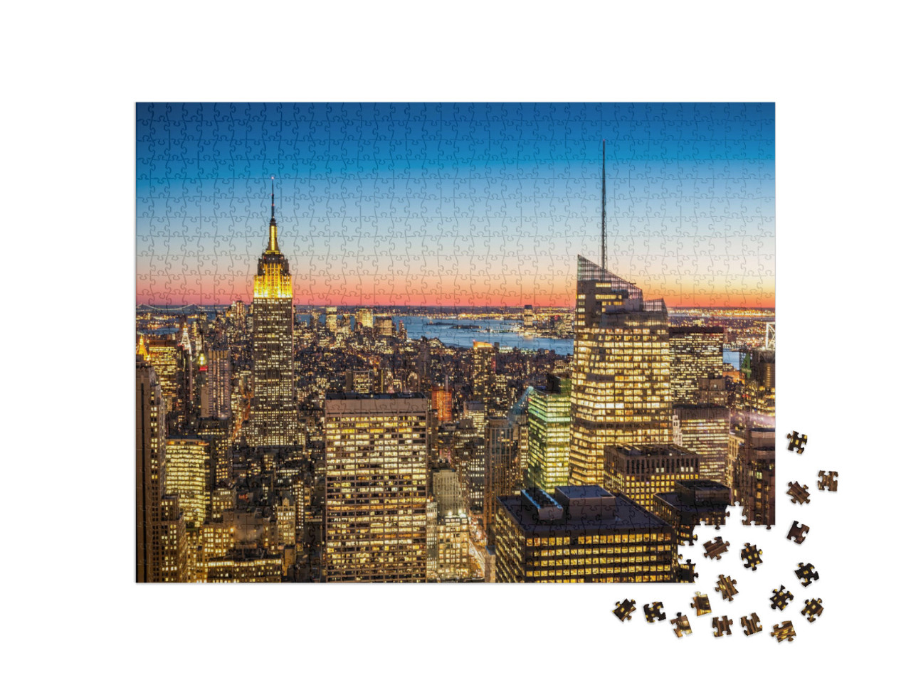 Aerial View of New York City in the Usa... Jigsaw Puzzle with 1000 pieces