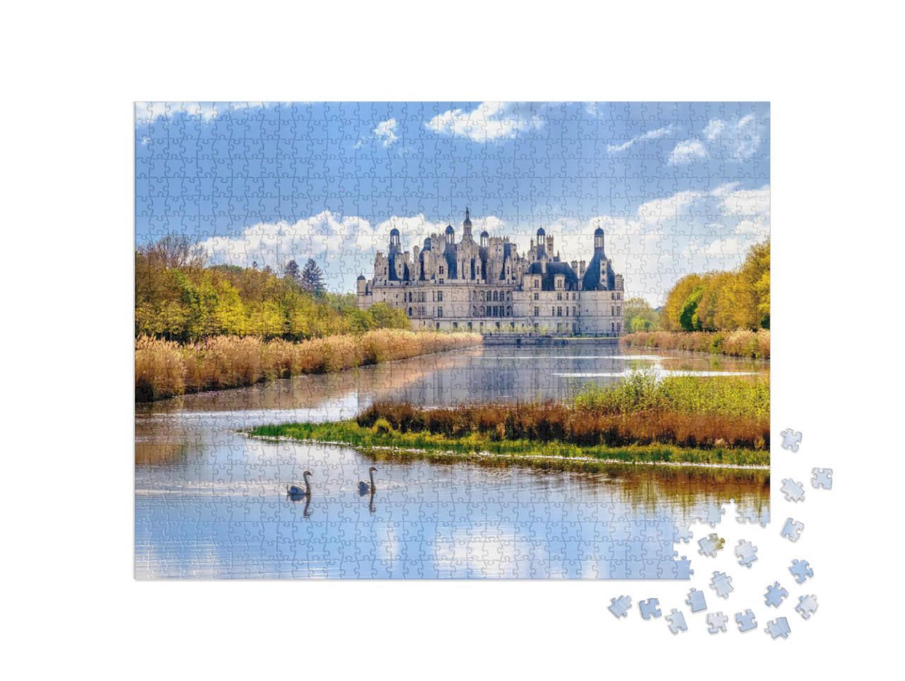 Chambord Castle, Royal Medieval French Castle At Loire Va... Jigsaw Puzzle with 1000 pieces