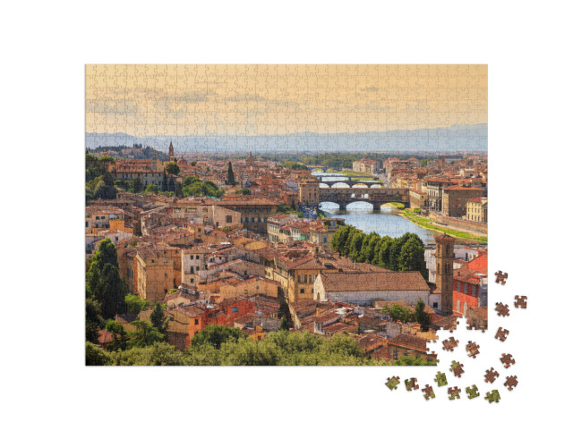 Beautiful Cityscape Skyline of Firenze Florence, Italy, w... Jigsaw Puzzle with 1000 pieces