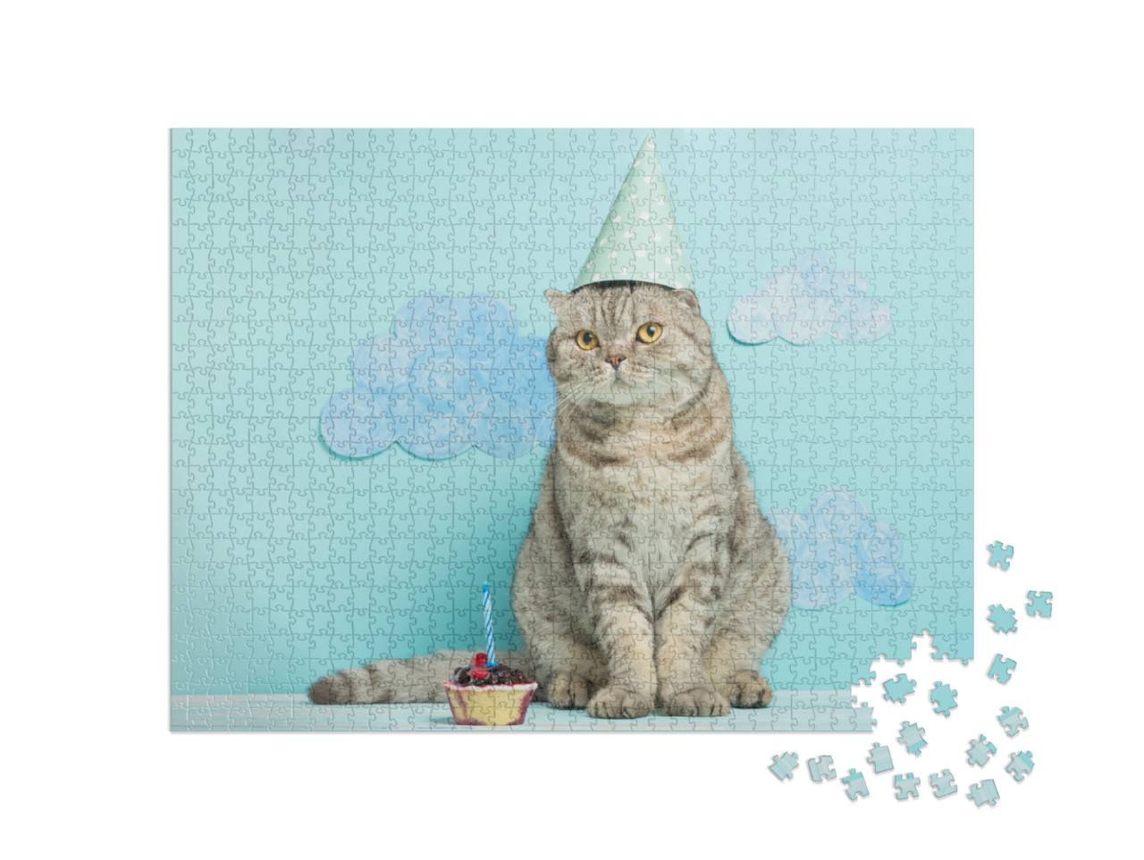 Birthday Greetings from a Cat... Jigsaw Puzzle with 1000 pieces