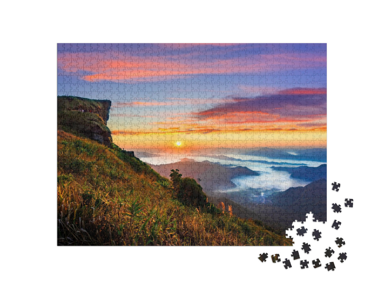 Phu Chi Fa National Park. Chiang Rai Province, Thailand... Jigsaw Puzzle with 1000 pieces