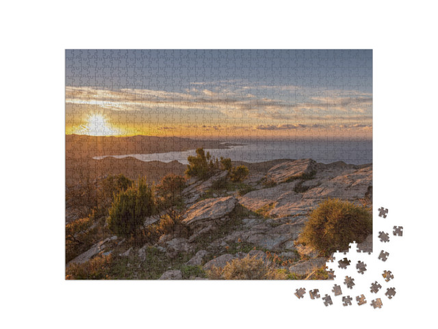 Stones & Autumn Vegetation At an Altitude, in the Mountai... Jigsaw Puzzle with 1000 pieces