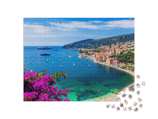 Villefranche Sur Mer, France. Seaside Town on the French... Jigsaw Puzzle with 1000 pieces