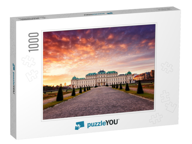 Upper Palace in Historical Complex Belvedere At Sunrise... Jigsaw Puzzle with 1000 pieces