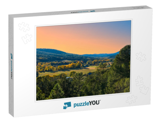 Sunset in a Valley on the Scenic Drive from Albuquerque N... Jigsaw Puzzle