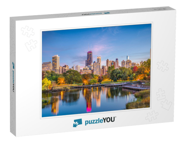 Chicago, Illinois, USA Downtown Skyline from Lincoln Park... Jigsaw Puzzle