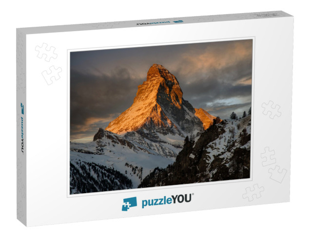 Scenic Sunrise View of Matterhorn, One of the Most Famous... Jigsaw Puzzle