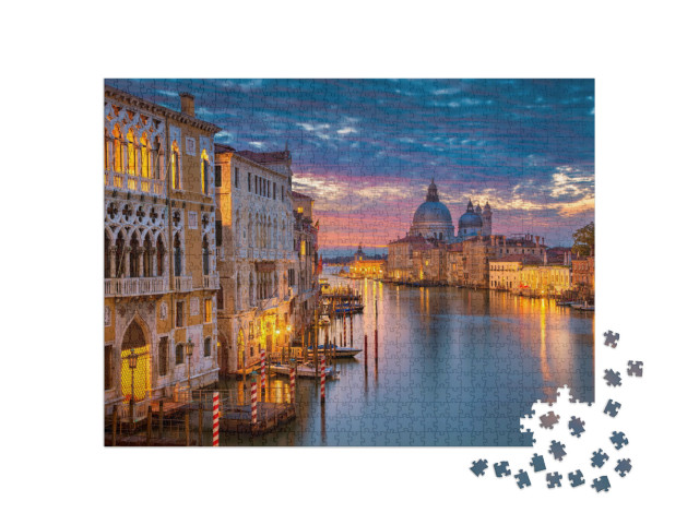 Venice. Cityscape Image of Grand Canal in Venice, with Sa... Jigsaw Puzzle with 1000 pieces