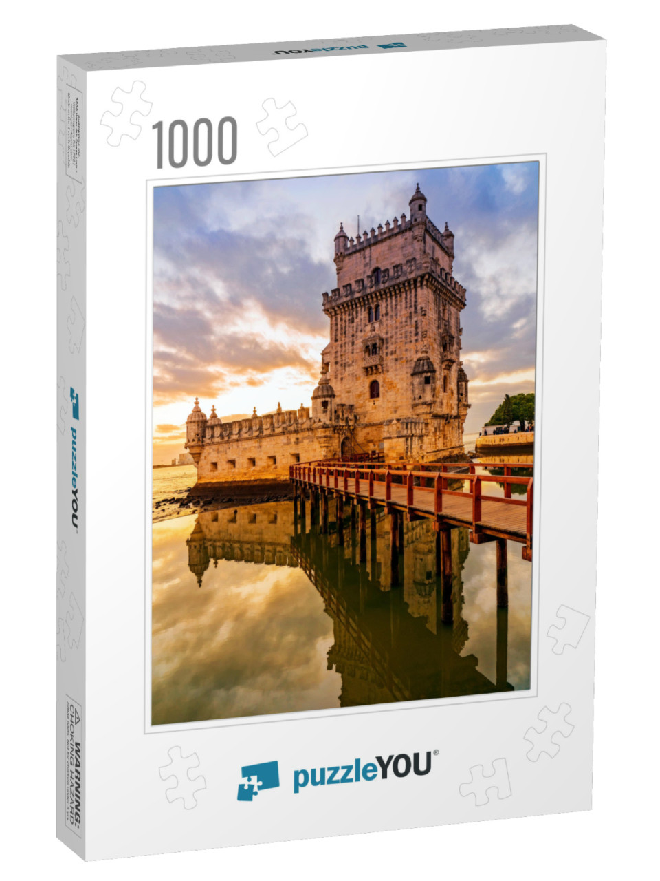 Belem Tower At Sunset in Lisbon, Portugal... Jigsaw Puzzle with 1000 pieces