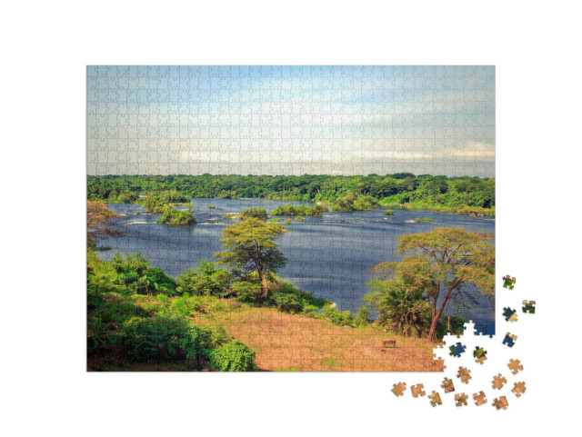 Silky Water of Nile River in Murchison Falls, Uganda | Lo... Jigsaw Puzzle with 1000 pieces