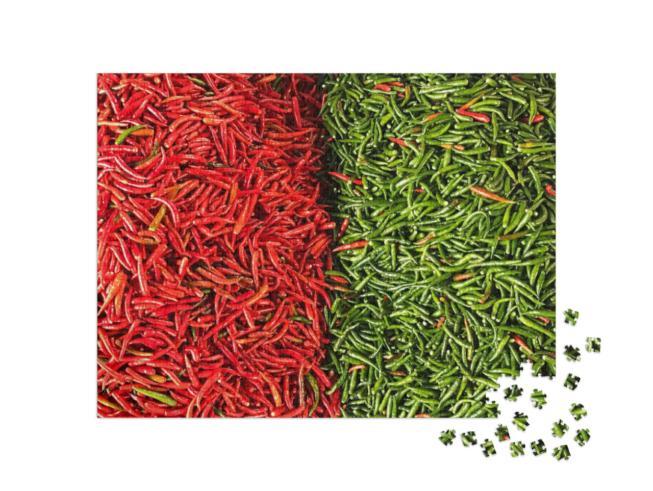 Red Chili Pepper & Green Chili Pepper... Jigsaw Puzzle with 1000 pieces