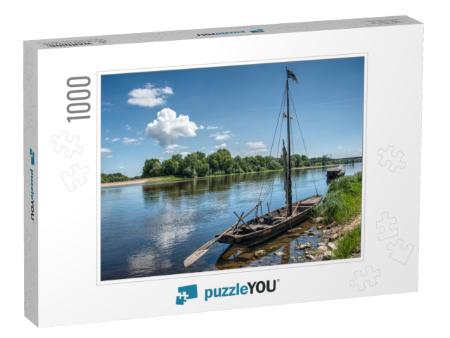 View on La Loire Near the Village of Candes Saint Martin... Jigsaw Puzzle with 1000 pieces